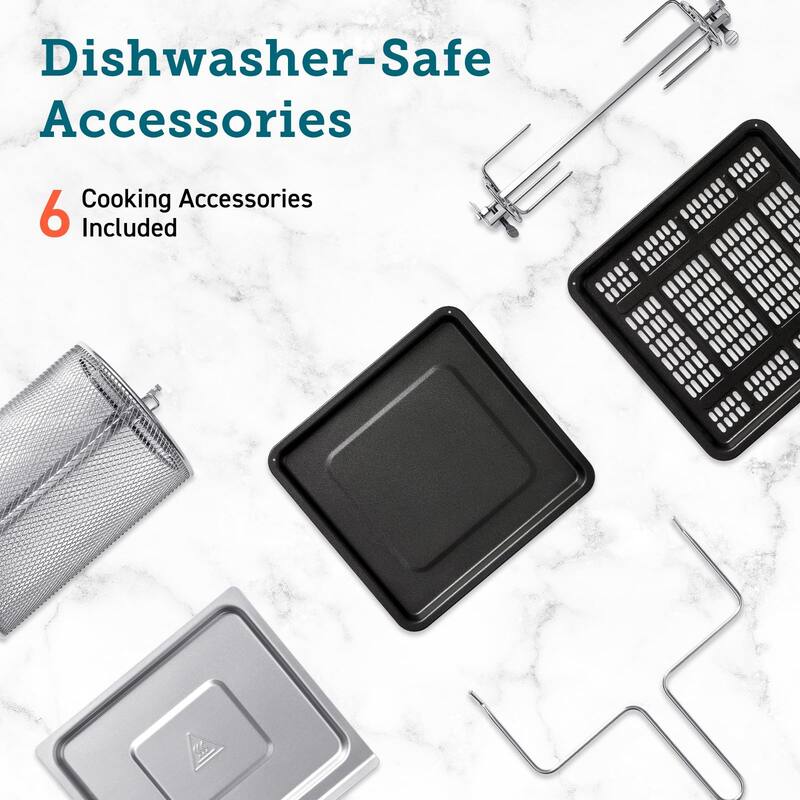 Air Fryer Toaster Oven, Airfryer Fits 8" Pizza, with Rotisserie